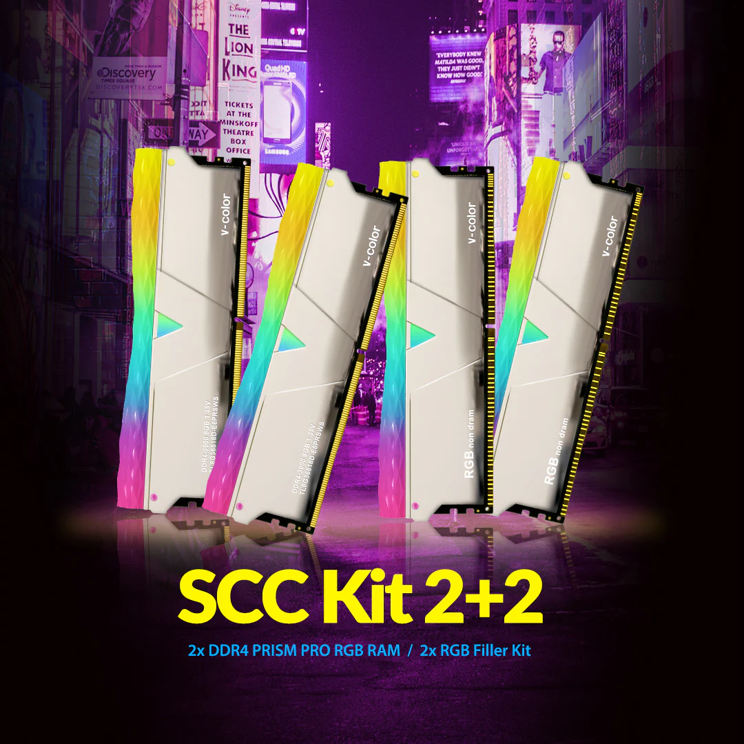 DDR4 | SCC Kit 2+2 Prism Pro RGB | 16GB (8GBx2) | Gaming Memory | U-DIMM - Image 4