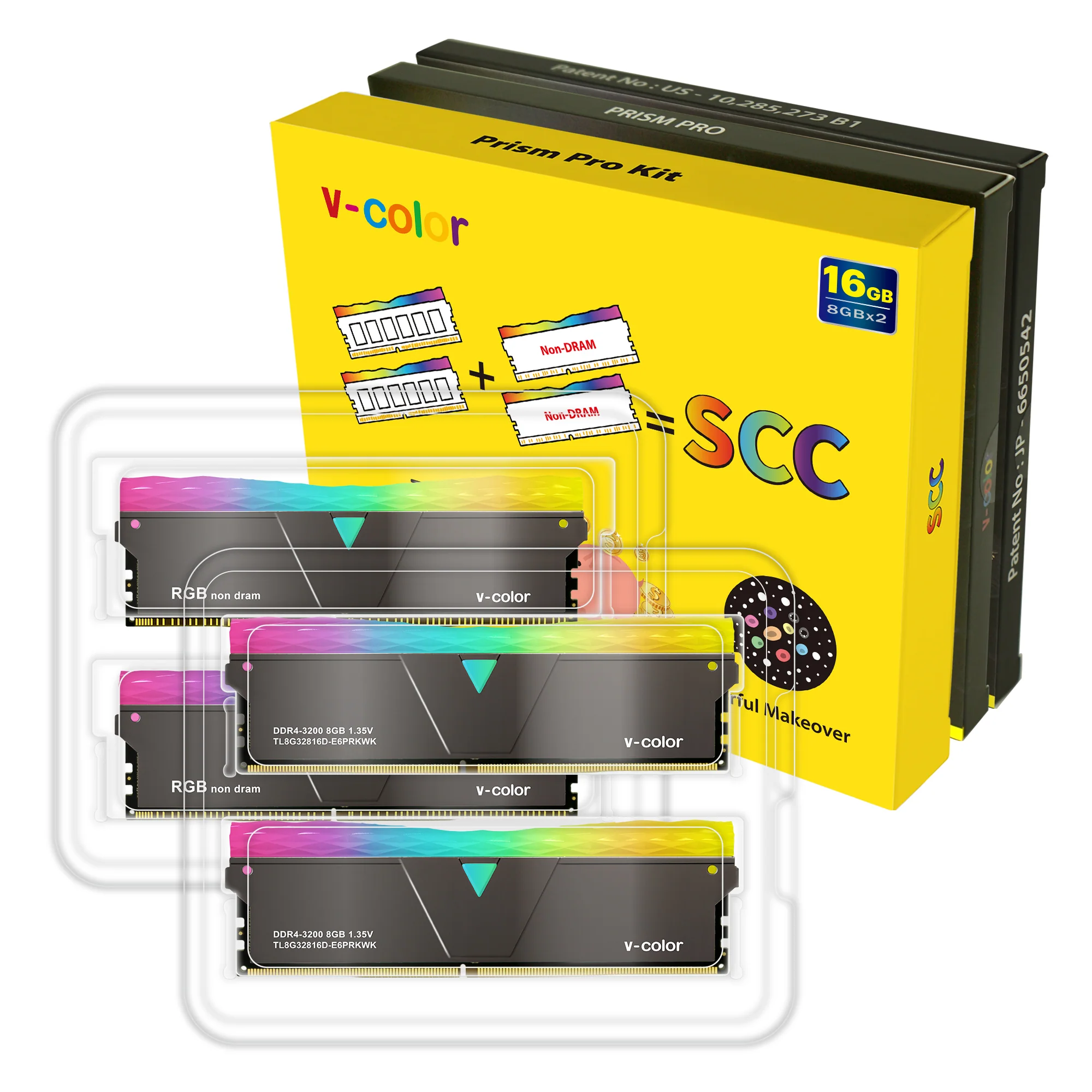 DDR4 | SCC Kit 2+2 Prism Pro RGB | 16GB (8GBx2) | Gaming Memory | U-DIMM - Image 9