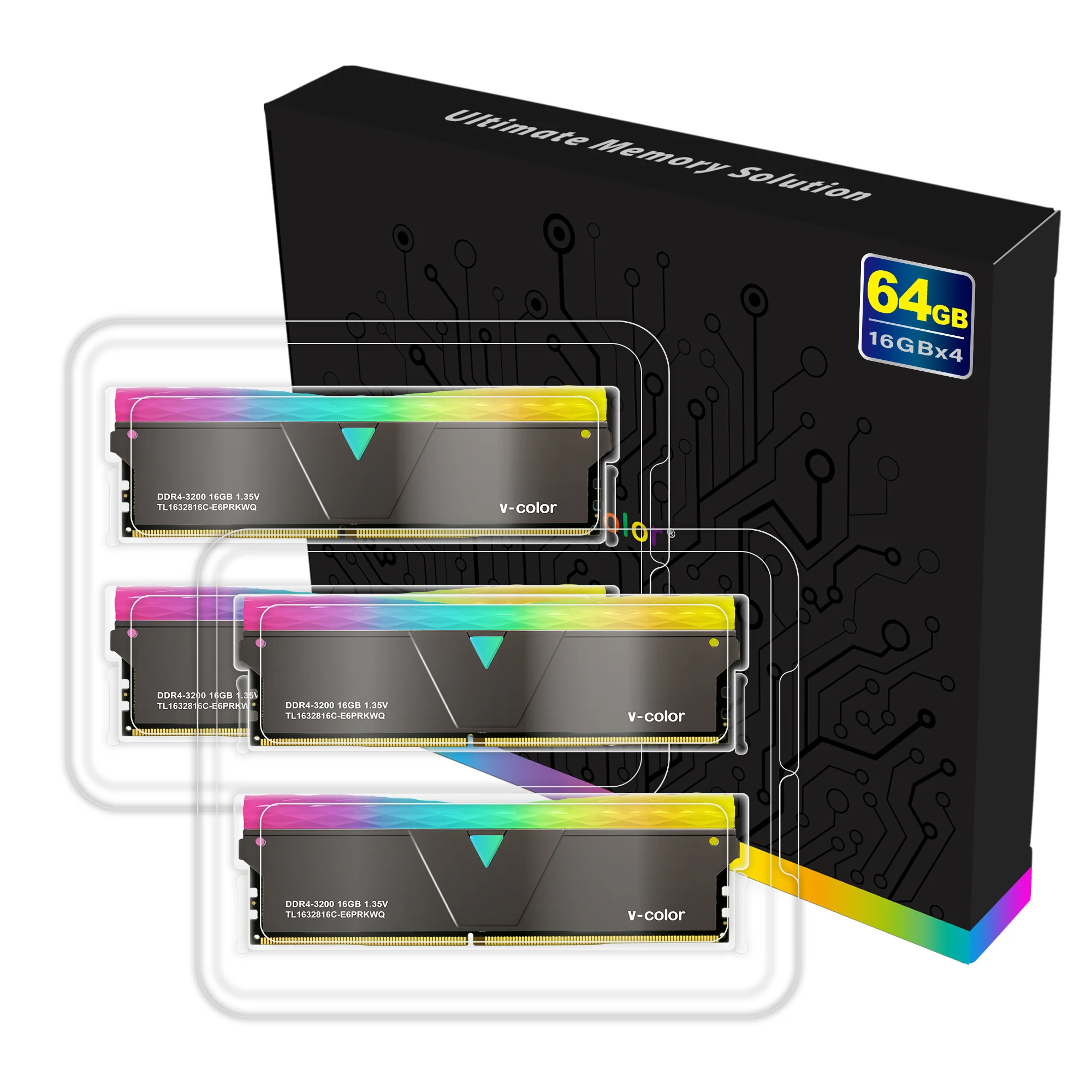 DDR4 | Prism Pro RGB | 64GB (16GBx4) | Gaming Memory | U-DIMM - Image 4