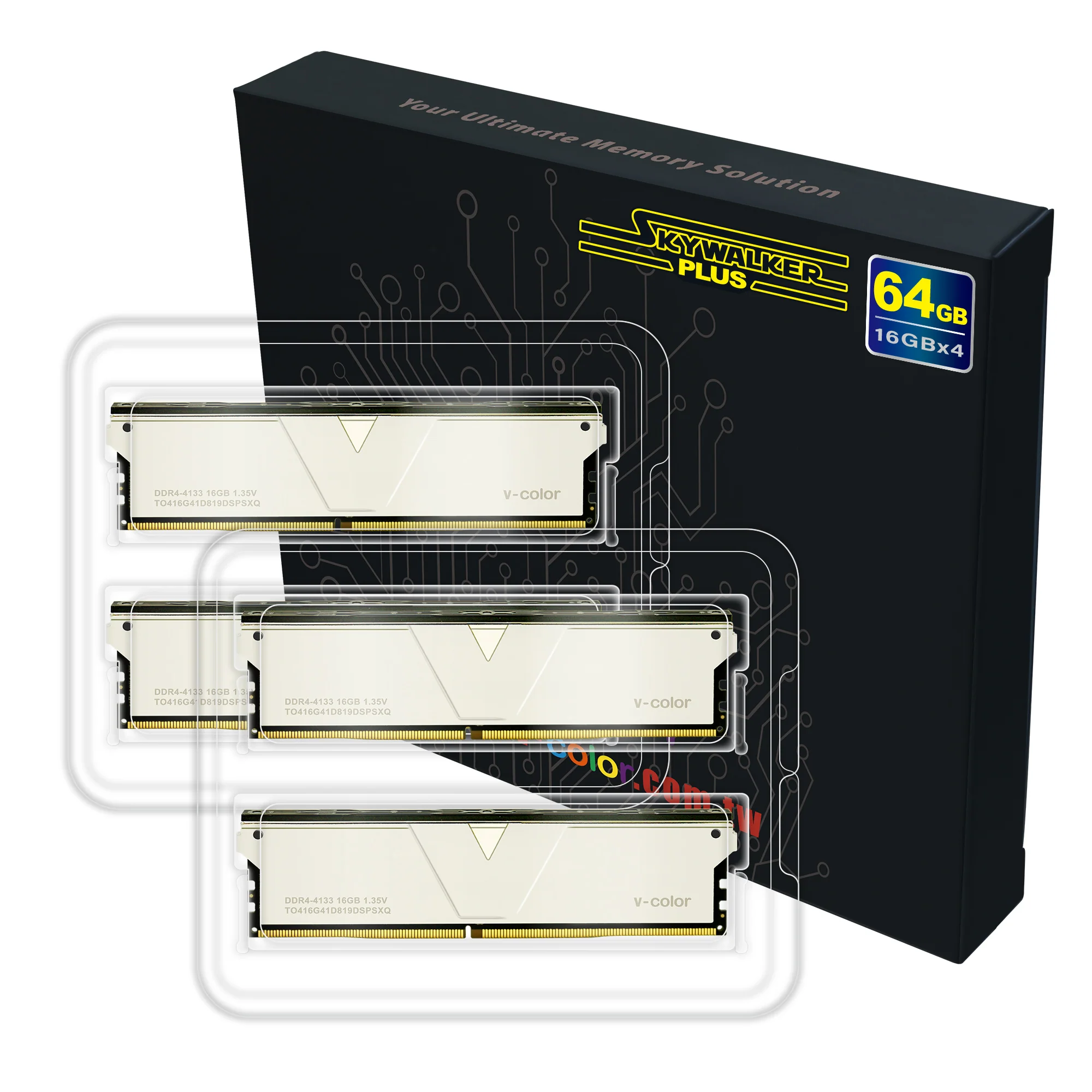 DDR4 | Skywalker Plus | 64GB (16GBx4) | Overclocking Memory | U-DIMM - Image 3
