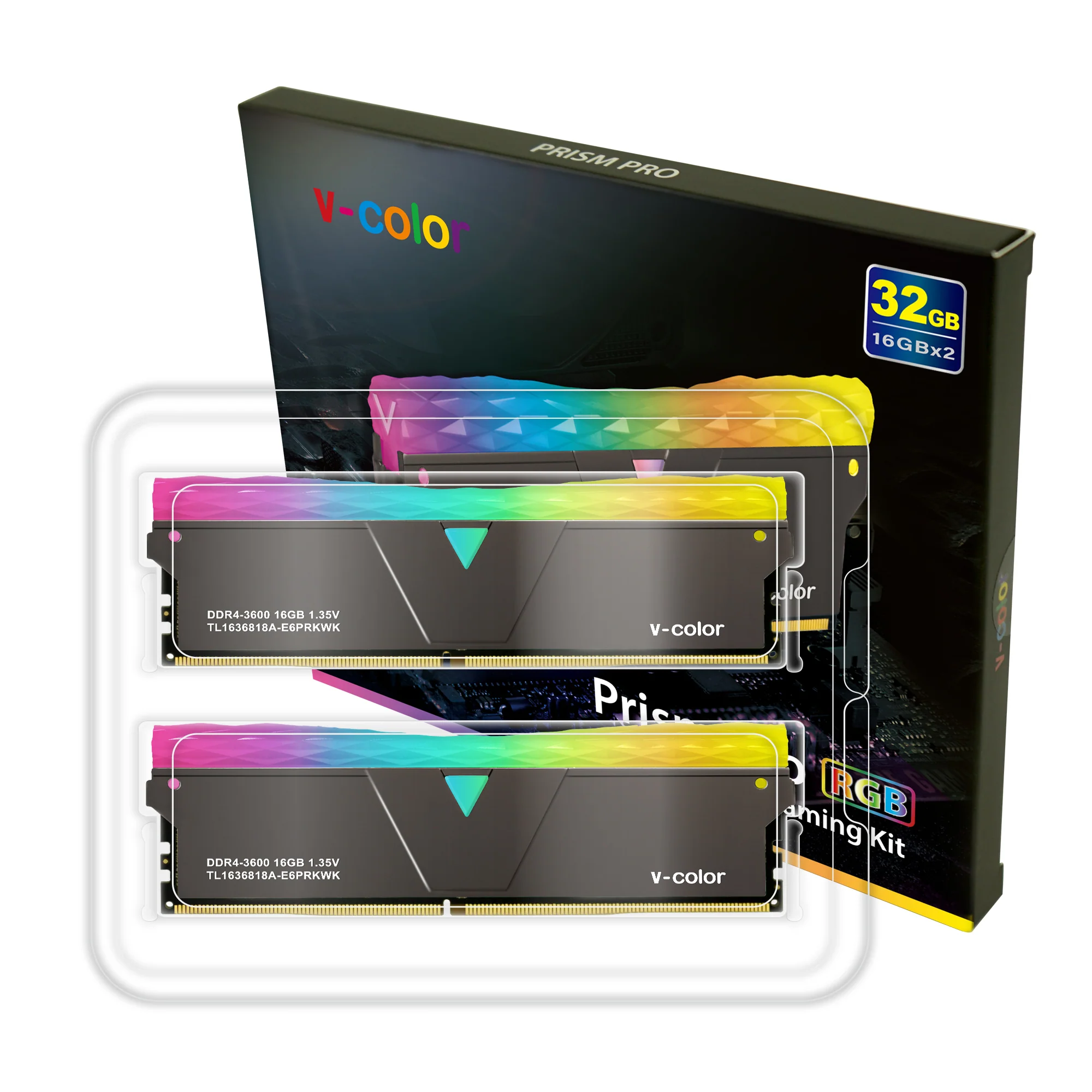 DDR4 | Prism Pro RGB | 32GB (16GBx2) | Gaming Memory | U-DIMM - Image 3