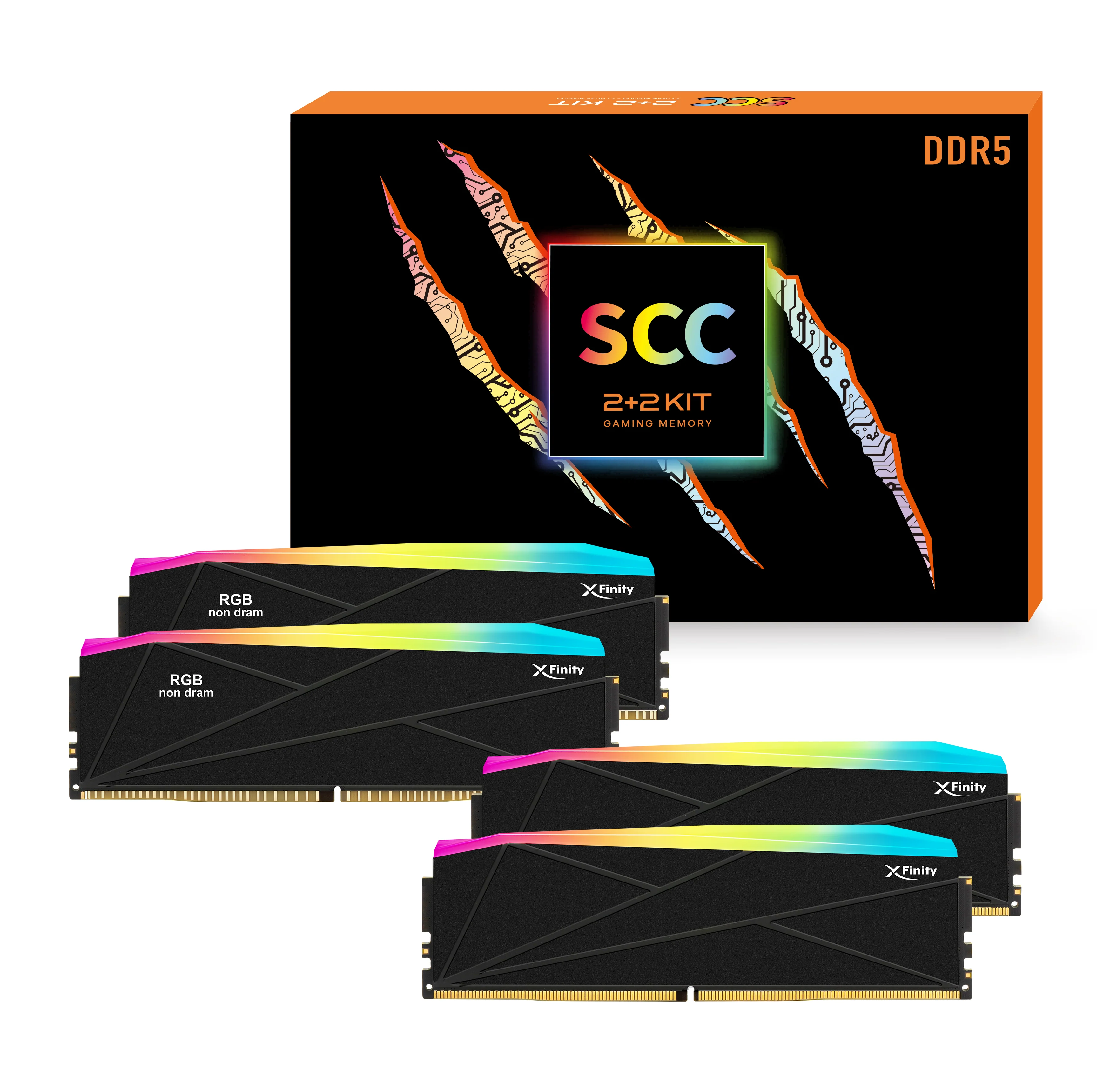 Supports Intel® 200S Boost | DDR5 | [Manta] XFinity RGB | SCC KIT 2+2 | Gaming Memory With RGB Filler Kit - Image 3