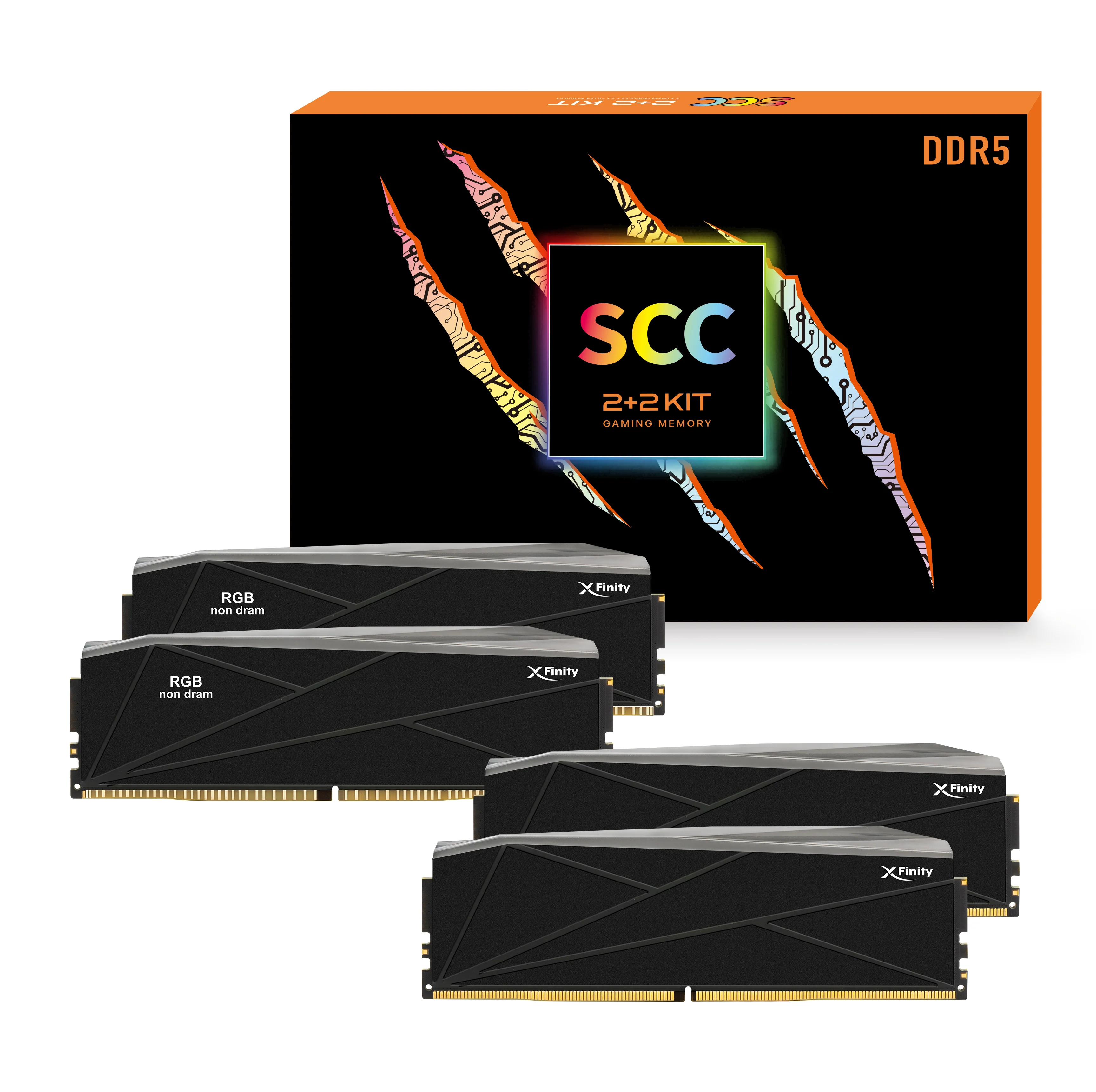 DDR5 | [Manta] XFinity RGB | SCC KIT 2+2 | Gaming Memory - CKD With RGB Filler Kit - Image 3