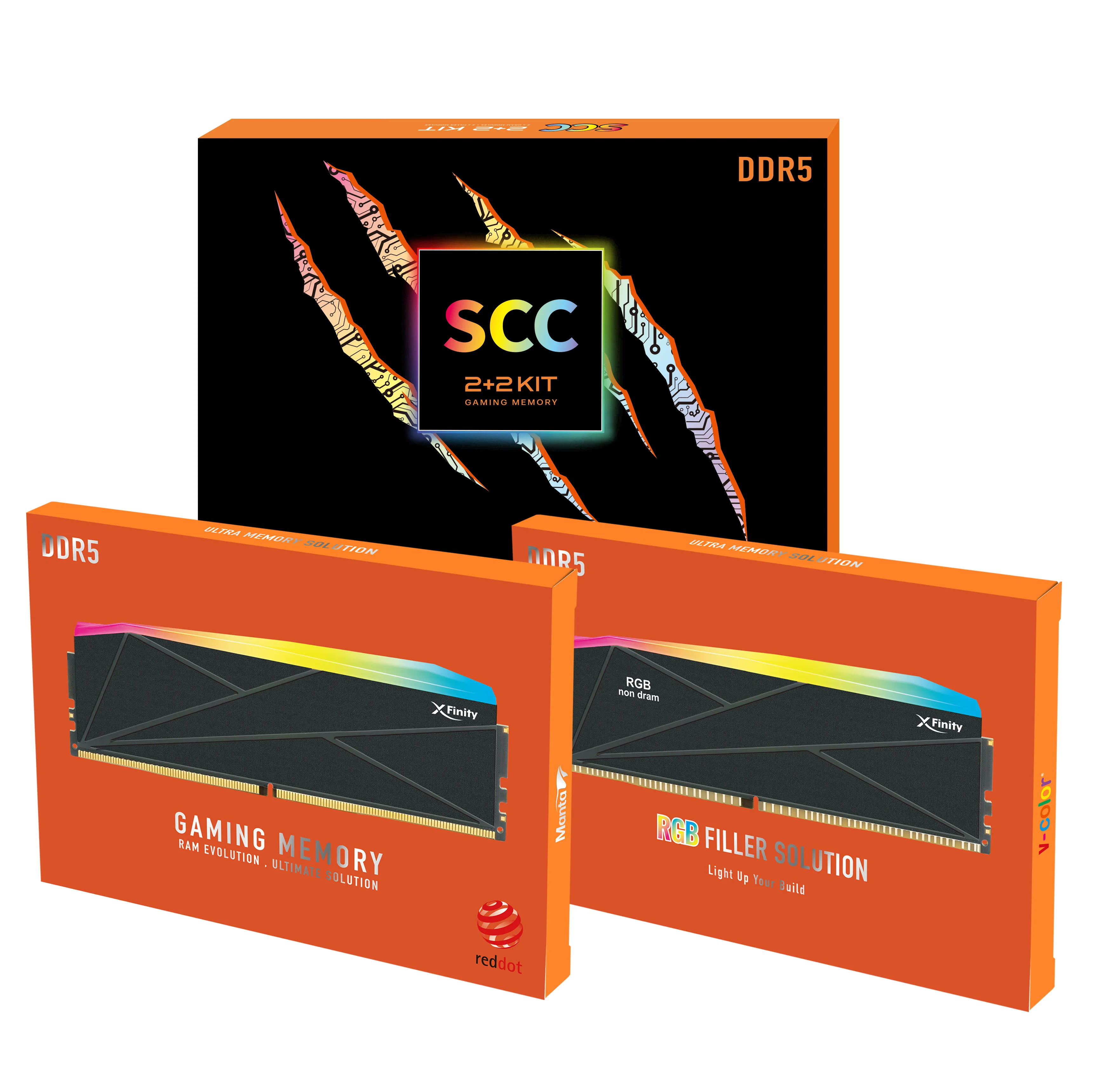 DDR5 | [Manta] XFinity RGB | SCC KIT 2+2 | Gaming Memory - CKD With RGB Filler Kit - Image 4