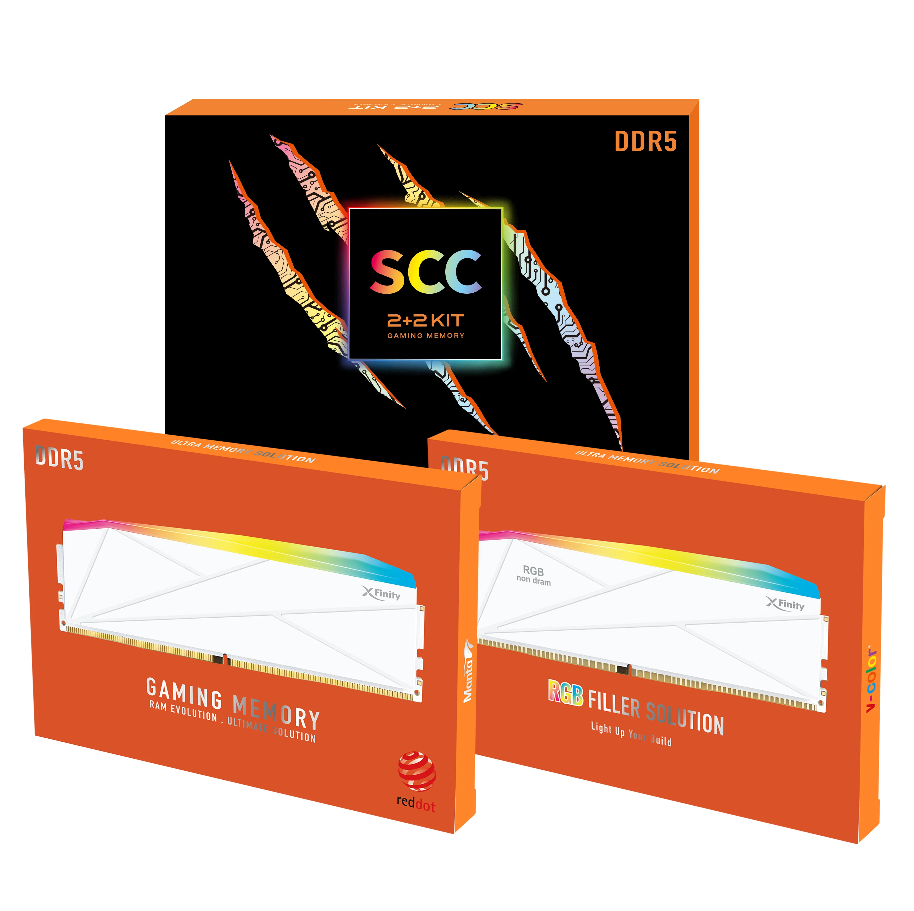 DDR5 | [Manta] XFinity RGB | SCC KIT 2+2 | Gaming Memory - CKD With RGB Filler Kit - Image 8
